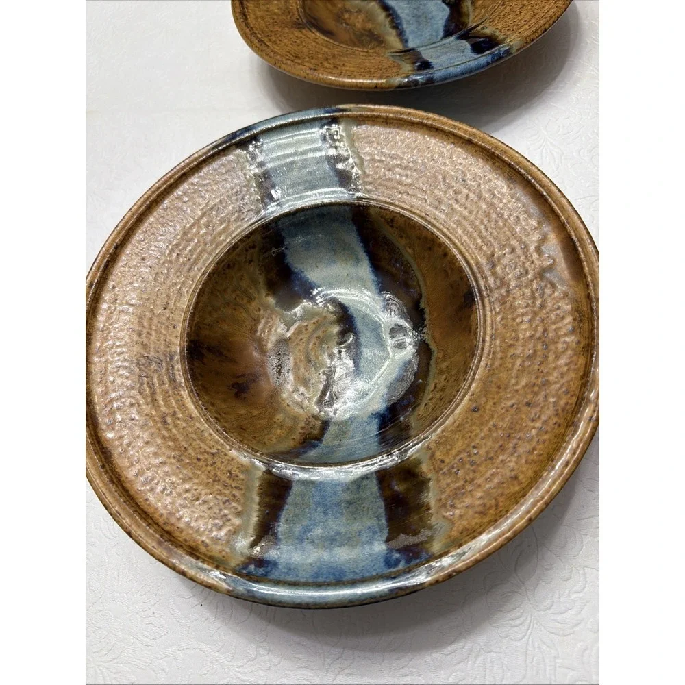 2 Pottery Bowls 9.25